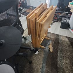 Folding Table Set 20.00. Set Of 4.