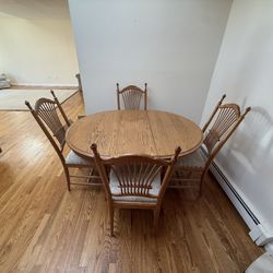 Oak Kitchen Table and Chairs