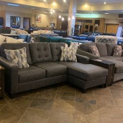 Grey Queen Sofa Chaise Sleeper January Special 20% Off 