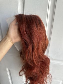 26in Copper Red Human Hair Wig. Price Firm