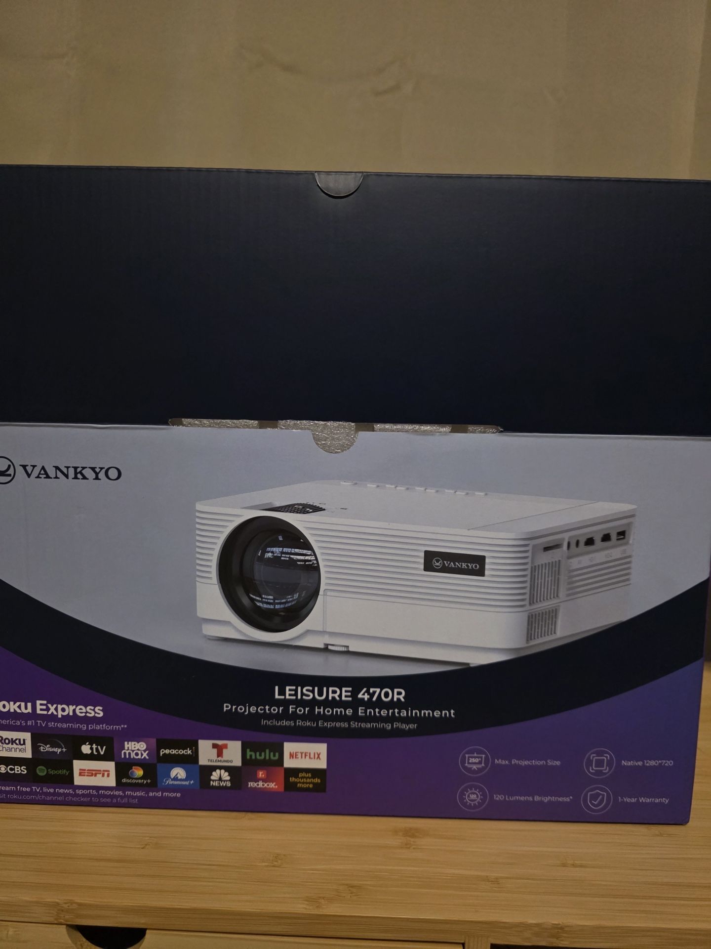Vankyo Leisure 470R Projector - Black and Purple