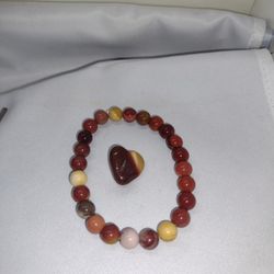 Mookite Bracelet And Heart Shape Tumble 