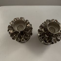 Candle Stick Holders Pine Cone Shaped