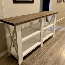 Rustic X Console/Sofa Table - Available Immediately