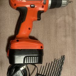 Black & Decker Cordless Drill with Bits