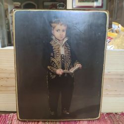 GOYA - PORTRAIT OF YOUNG BOY -  DECOUPAGE ON WOOD 