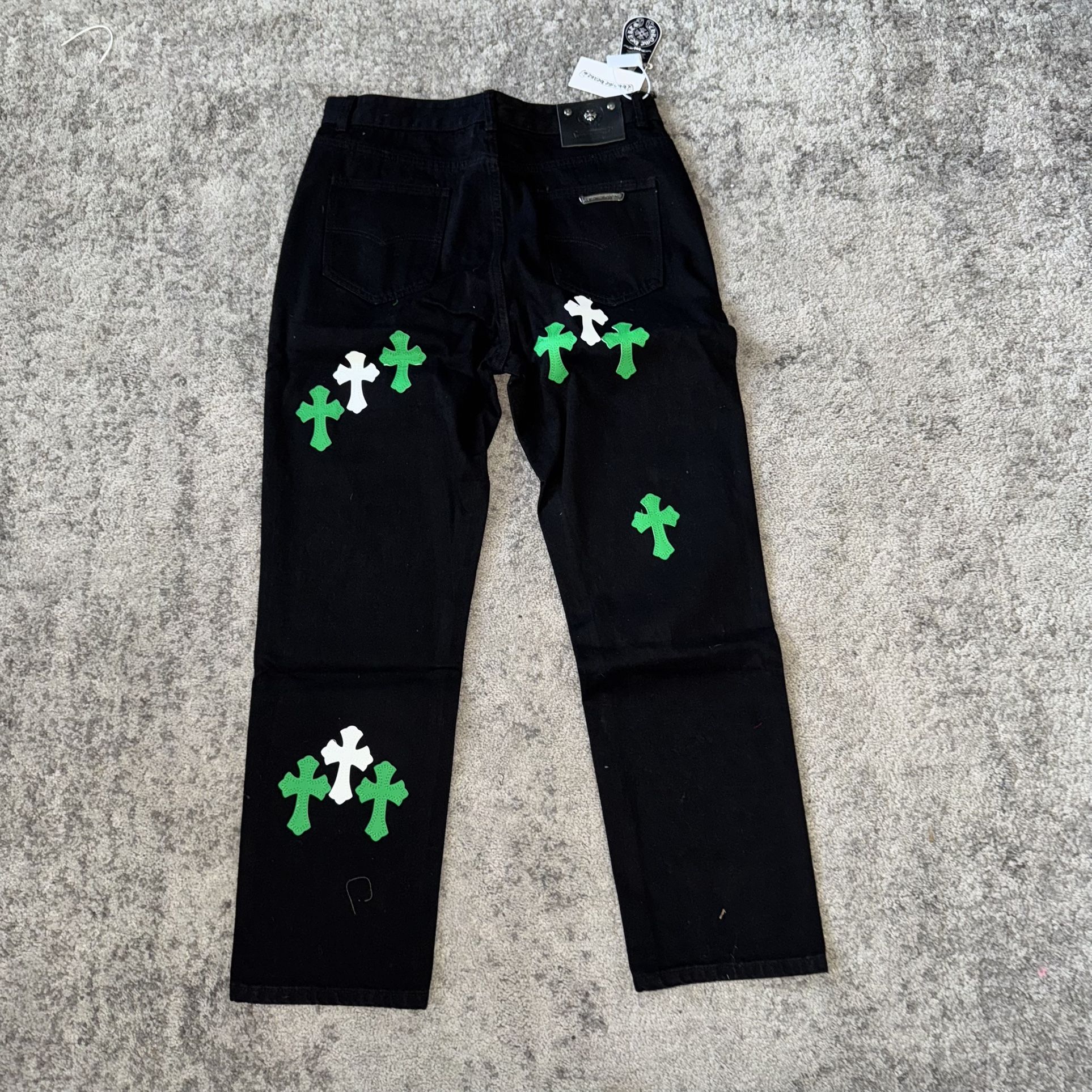 Black Chrome Hearts Jeans