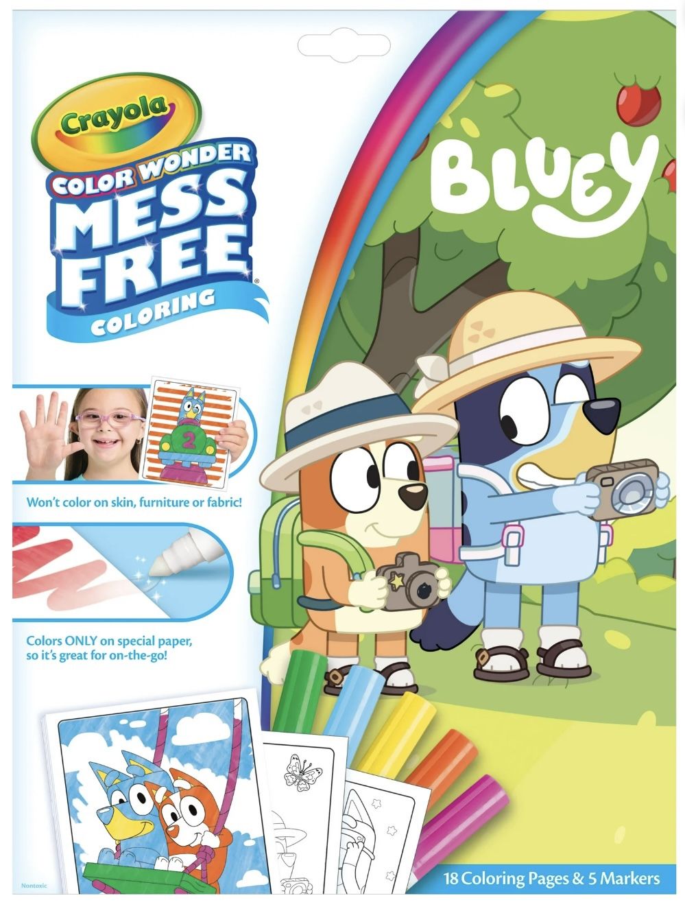 Crayola Bluey Color wonder coloring book pgs 18 + markers 5