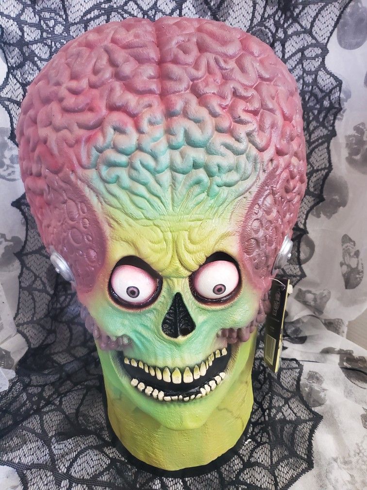 Mars Attacks Soldier Martian Full Head Latex Costume Mask By Trick Or Treat studios New