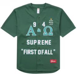 Supreme Alpha Baseball Jersey Green