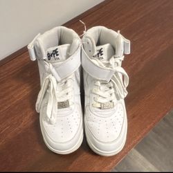 BAPE STA White High Top  Sz 10.5