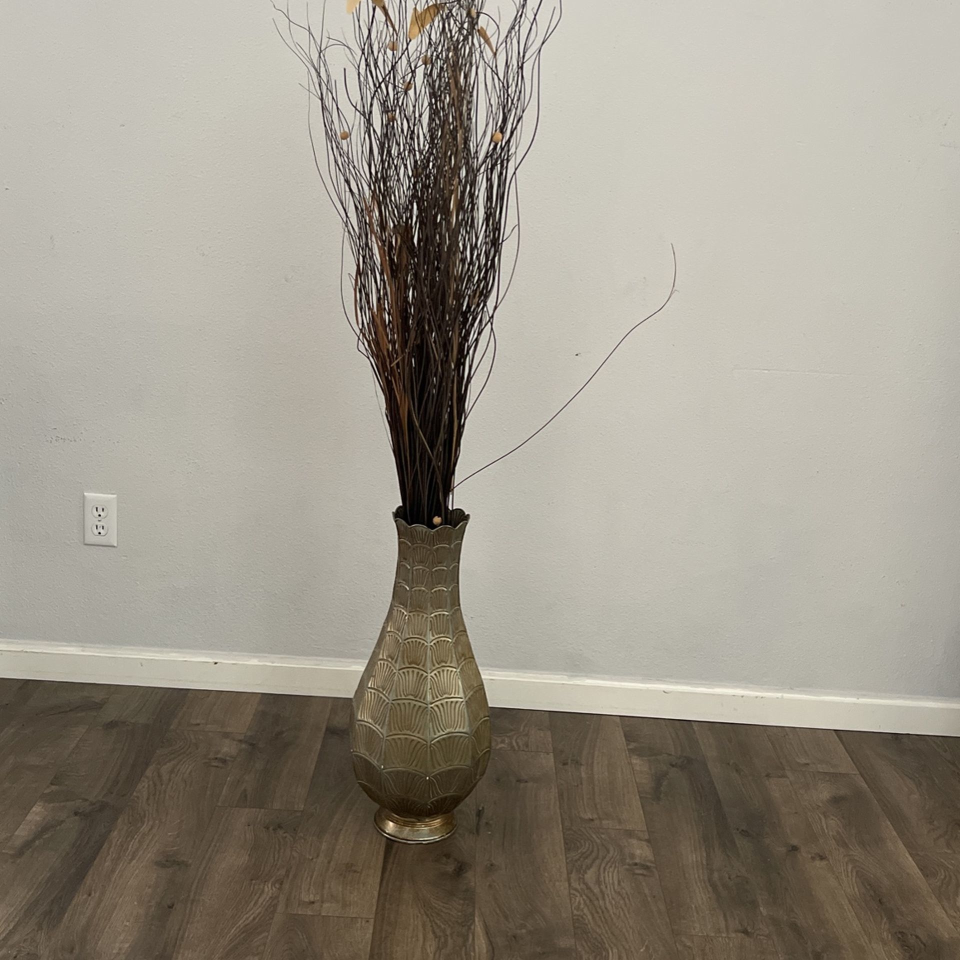 metal flower vase