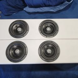 4 Soundqubed 6.5" Subwoofers In Custom Birch Enclosures