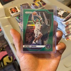 Anthony Edwards 2024-25 Panini Prizm No. 100 Green Prizm 