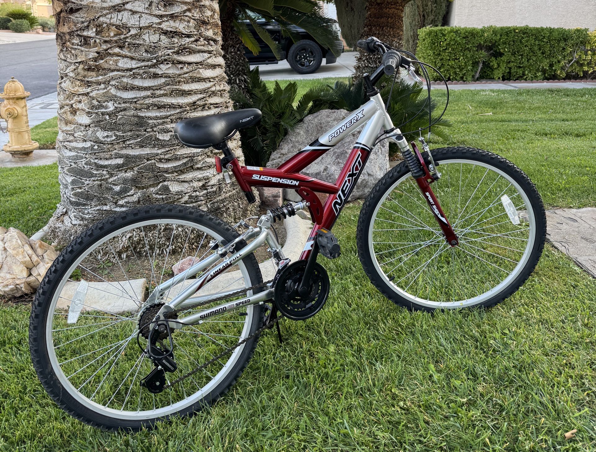 NEXT Power Dual Suspension Bike / Bicycle Shimano 18 speed - New!