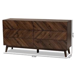 6-Drawer Walnut Dresser