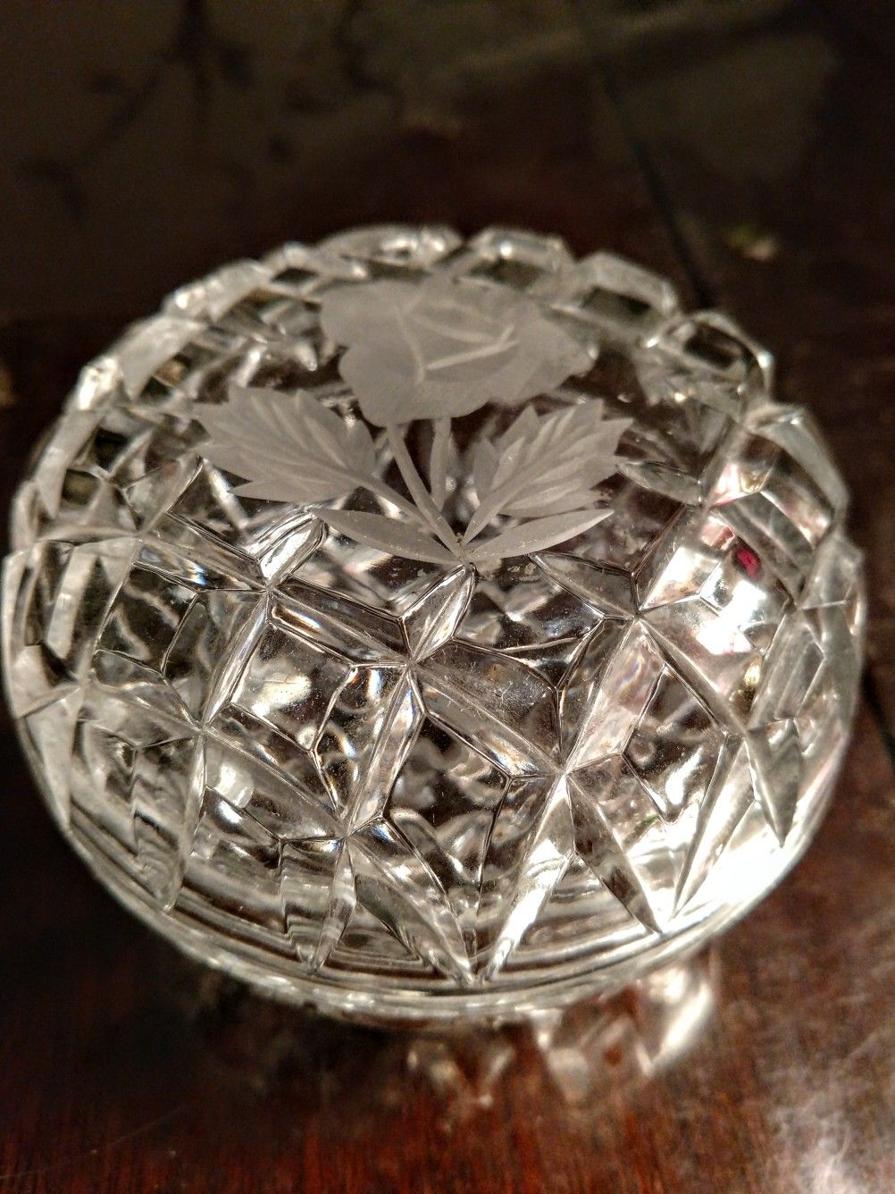 Lead Cut Crystal Trinket Box