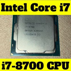 Intel Core i7 8700 CPU 3.2 GHz