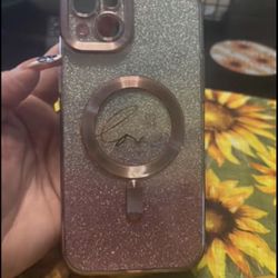 Sparkly pink iPhone 15 Pro Max Case