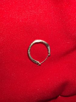 Arete de 14k oro blanco
