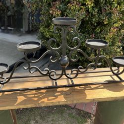 Black Iron Candle Holder
