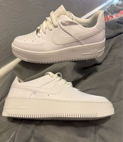 Nike Air Force 1 Sage Low White Platform Sneakers