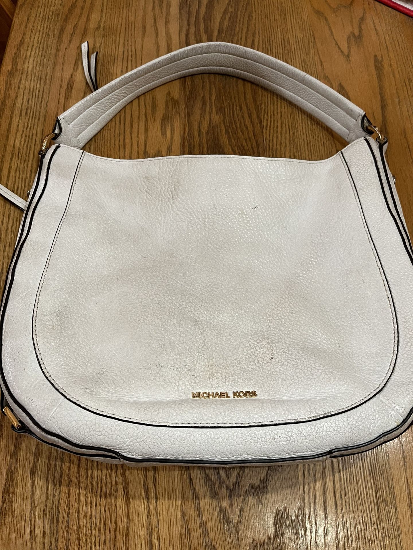 Michael Kors White Leather Handbag