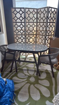 Like New Outdoor Bistro Compact Dining Set
