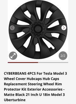 Tesla 3 Hub Caps