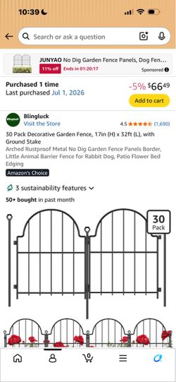Metal Garden Fence