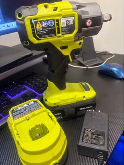 Ryobi Impact Wrench, Battery and Charger