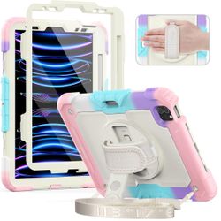 Timecity Case For IPad Pro 11 Inch 4th/ 3rd/ 2nd/ 1st Generation, Full-Body Protective Case With Screen Protector, Rotating Stand/Handle, Pencil Holde