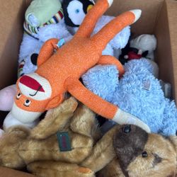 Large Box Of  Stuffed Animals 
