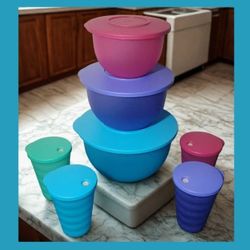 Tupperware Impressions Classic Bowl and Tumbler Set