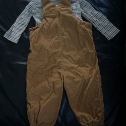 Baby overalls and shirt size 6 months