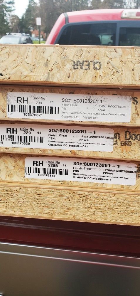 5 X RH Commercial Wood Doors