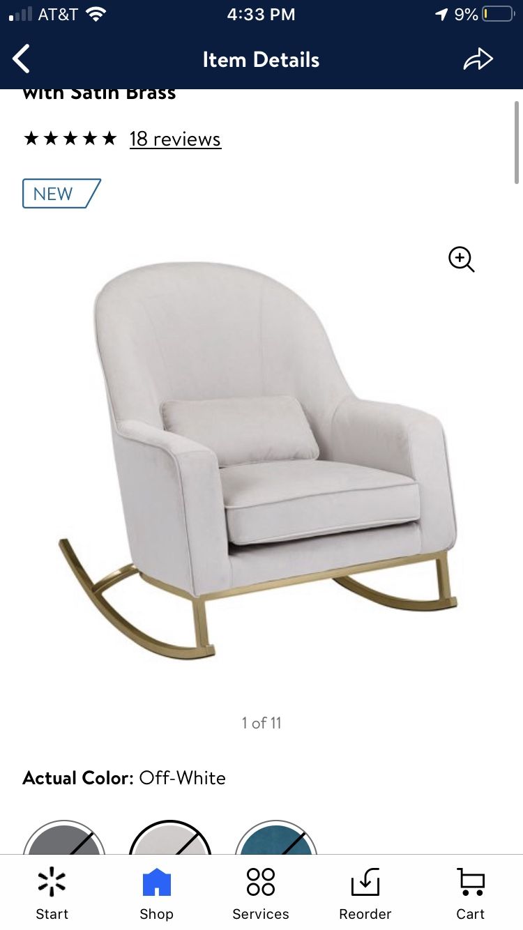 MODRN off white rocking chair