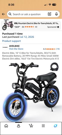 Avdl Ebike price is firm I just need 500$