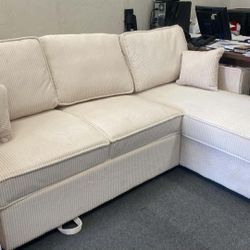 New Sleeper Sectional Couch with USB, Cup Holders and Storage! Free Delivery 🚚!