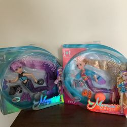 New Set Of 2 Mermaid high doll Play Sets