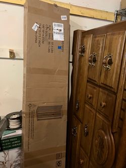 New Outdoor 2-DoorGrey Storage Shed. Still In Box. Never Been Opened(See Pictures)