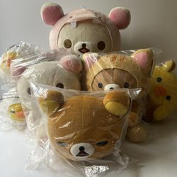 Set of 7 Rilakkuma Plush Collection