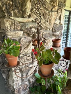 Very large Iron garden chandelier