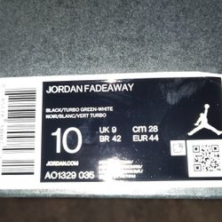 Jordans Brand New In Box Fadeaway Mens Size 10