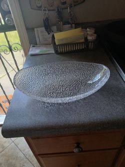 A dish for fruits  glass