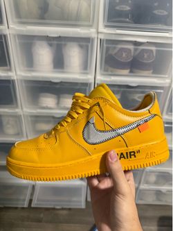 The Nike Air Force 1 OFF-WHITE University Gold
