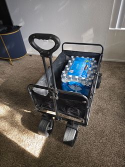 *New* Large Wagon cart | 300lb weight capacity | Big Beach Friendly Wheels | Color - Black