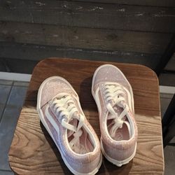 Size 1.5 Van's Pink Sparkle Shoes