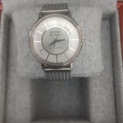 10K White Gold Bulova Wristwatch.