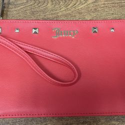 EUC Large Juicy Couture Coral Clutch:Wristlet